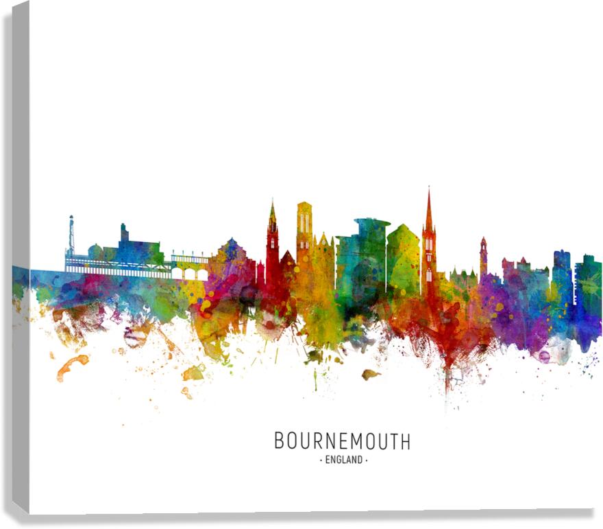 Bournemouth England Skyline Canvas Print