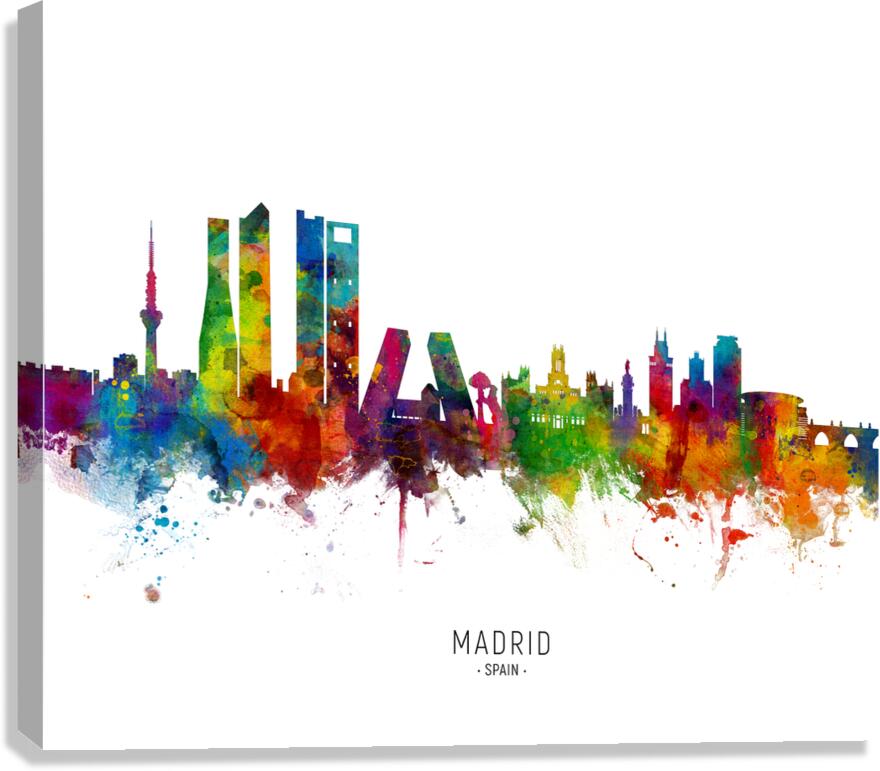 Madrid Spain Skyline Canvas Print