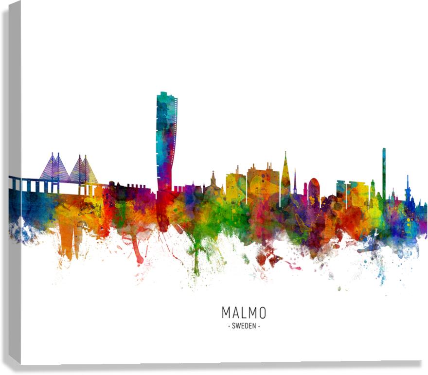 Malmo Sweden Skyline Canvas Print