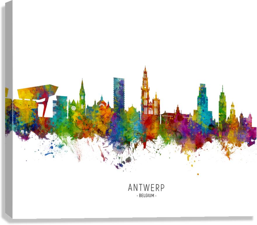 Antwerp Belgium Skyline Canvas Print