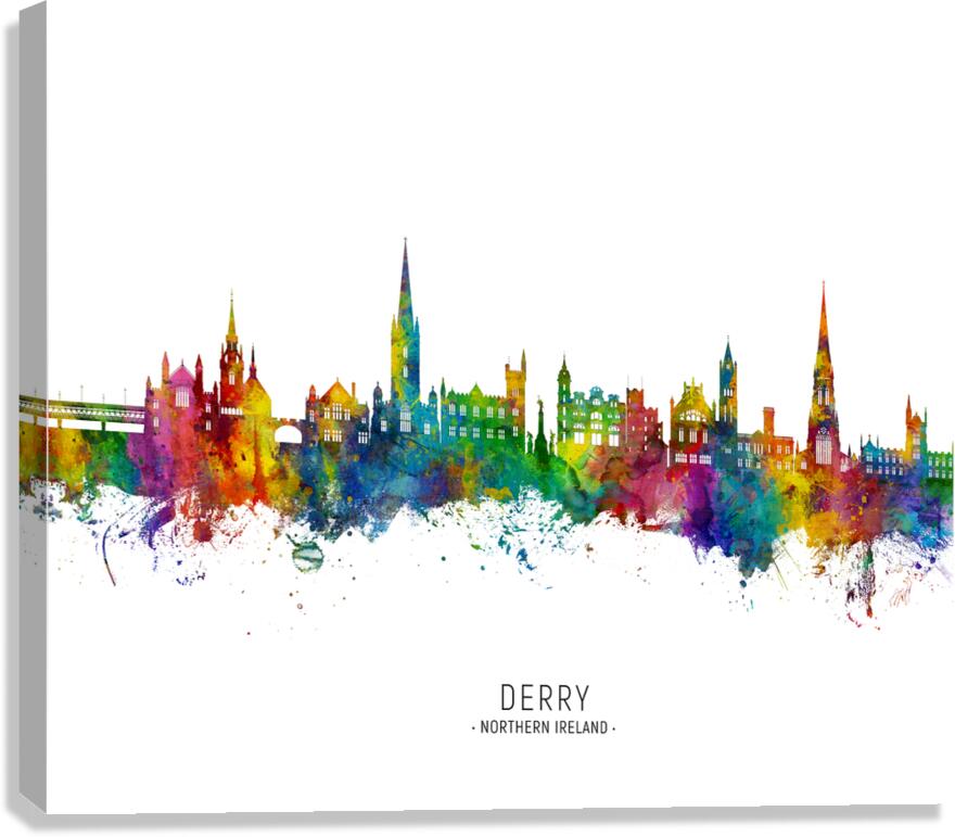 Derry Northern Ireland Skyline Canvas Print