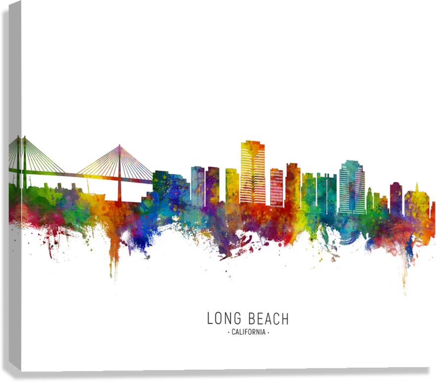 Long Beach California Skyline Canvas Print