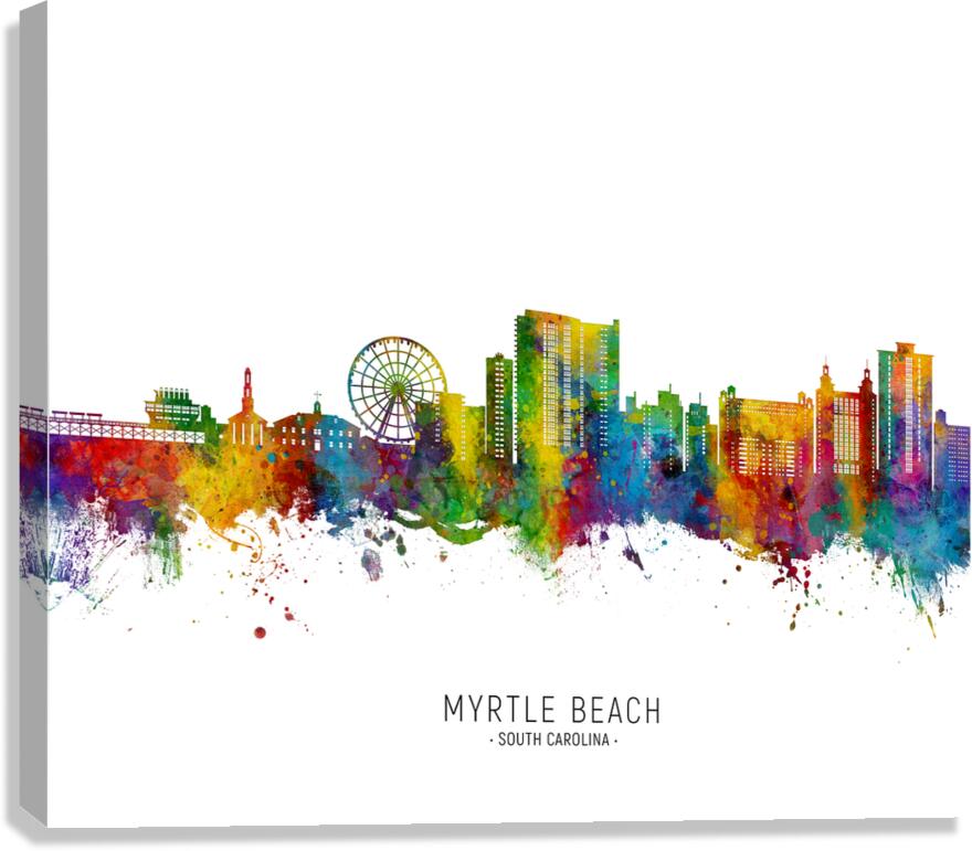 Myrtle Beach South Carolina Skyline Canvas Print