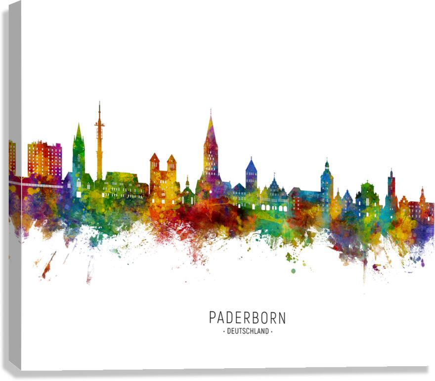 Paderborn Germany Skyline Canvas Print