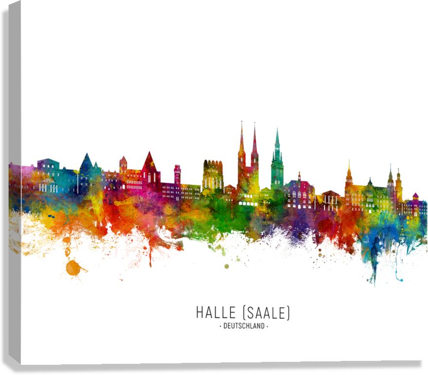 Halle Saale Germany Skyline Canvas Print
