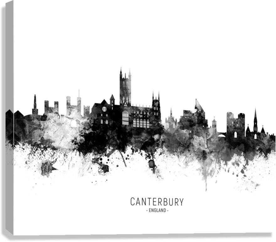 Canterbury England Skyline Canvas Print
