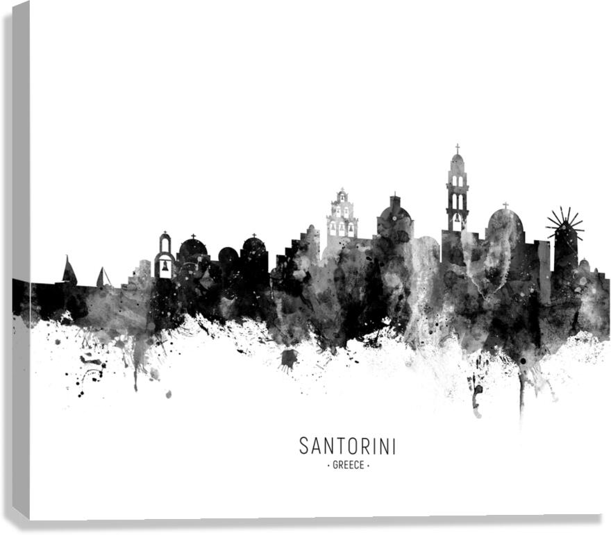Santorini Skyline Canvas Print