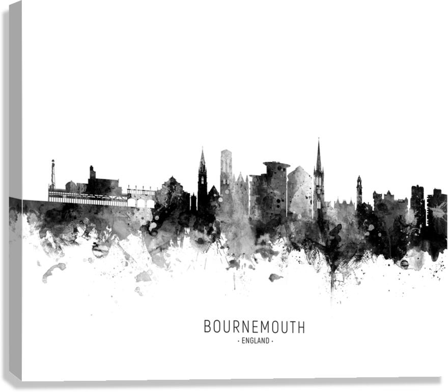 Bournemouth England Skyline Canvas Print