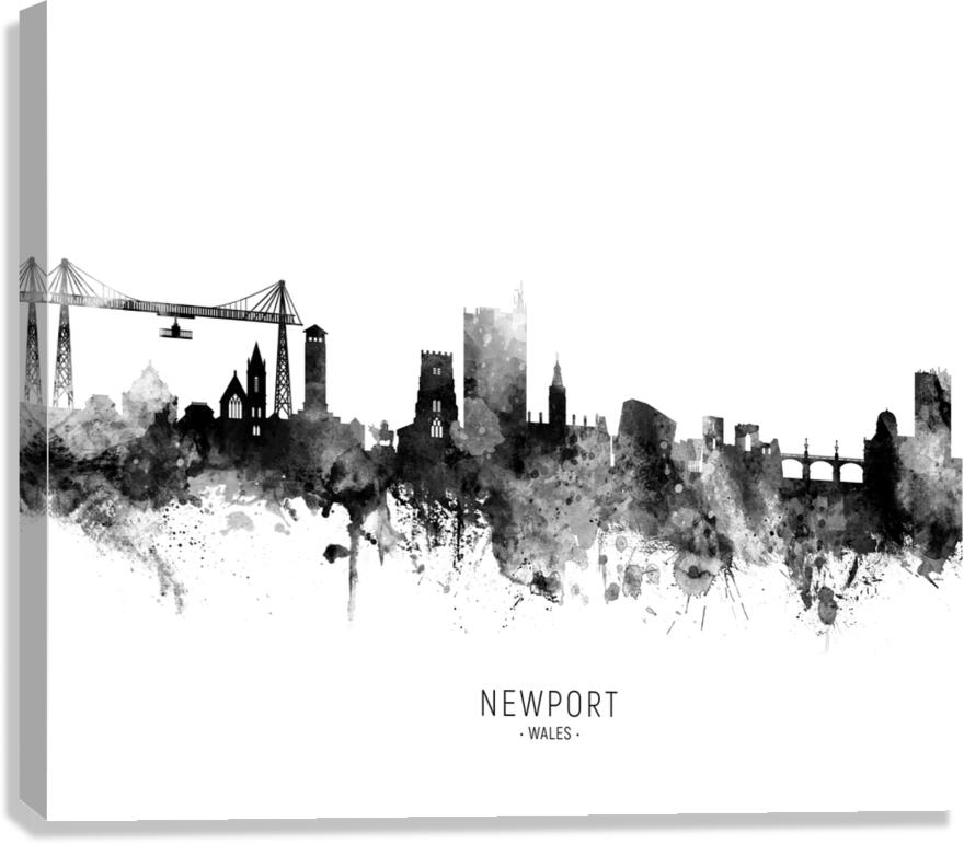 Newport Wales Skyline Canvas Print