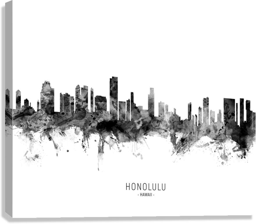 Honolulu Hawaii Skyline Canvas Print
