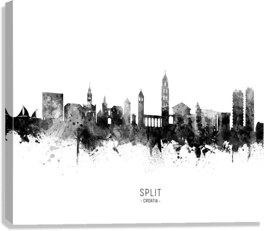 Split Croatia Skyline Canvas Print