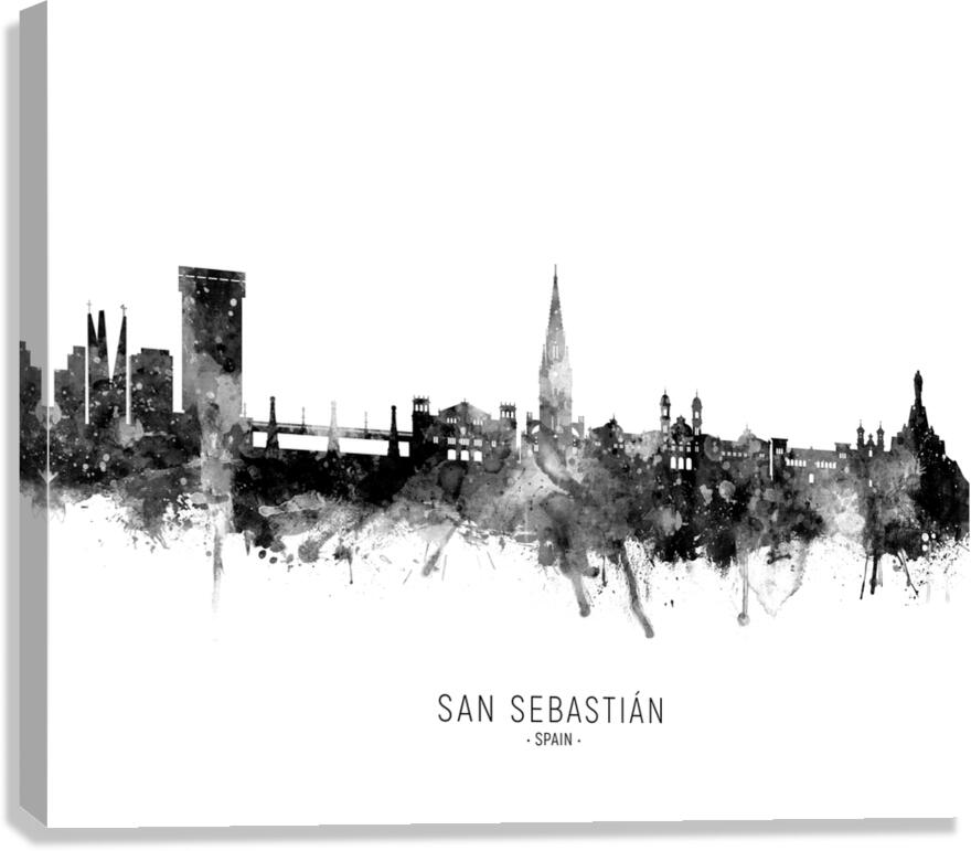 San Sebastian Spain Skyline Canvas Print