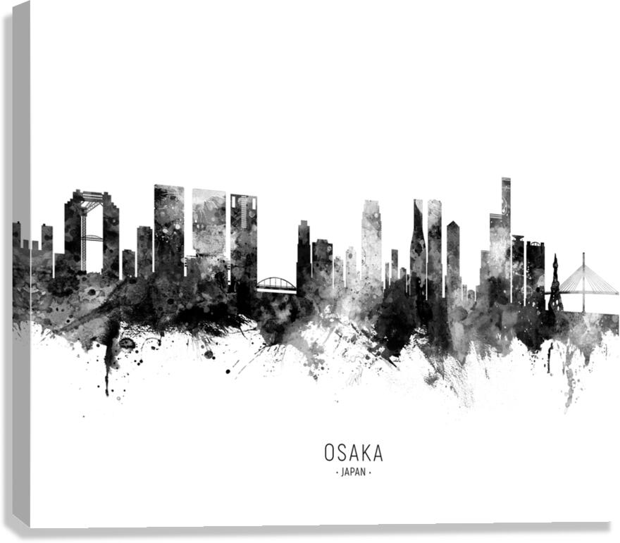 Osaka Japan Skyline Canvas Print