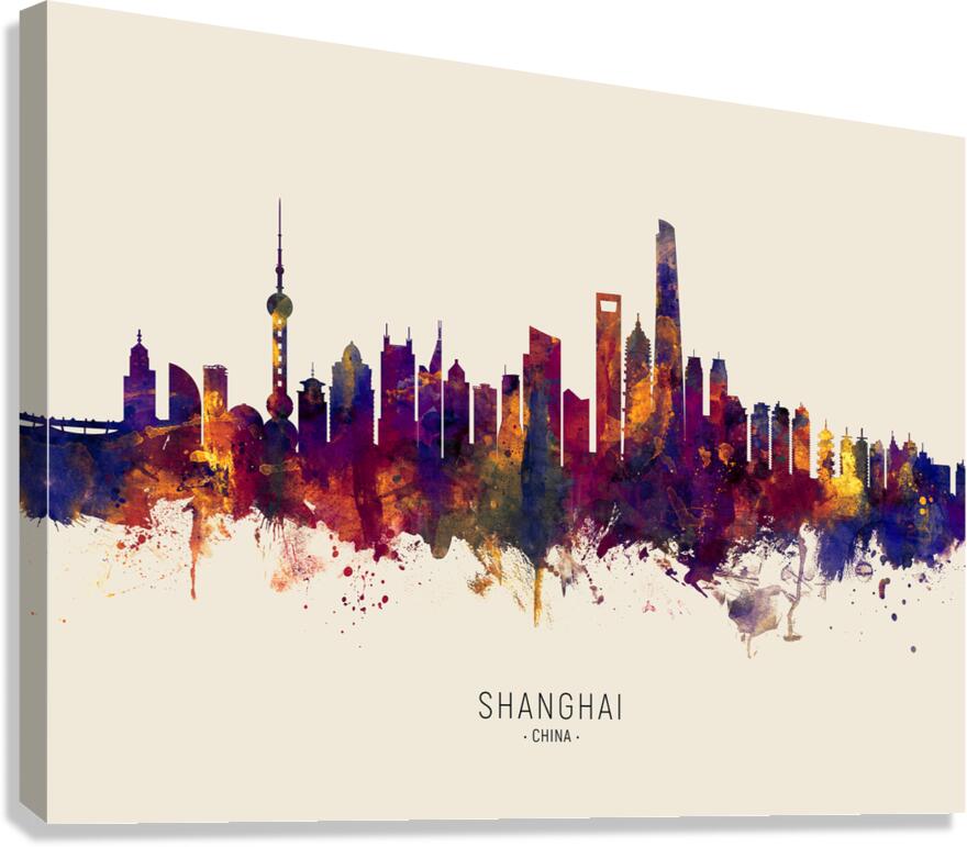 Shanghai China Skyline Canvas Print