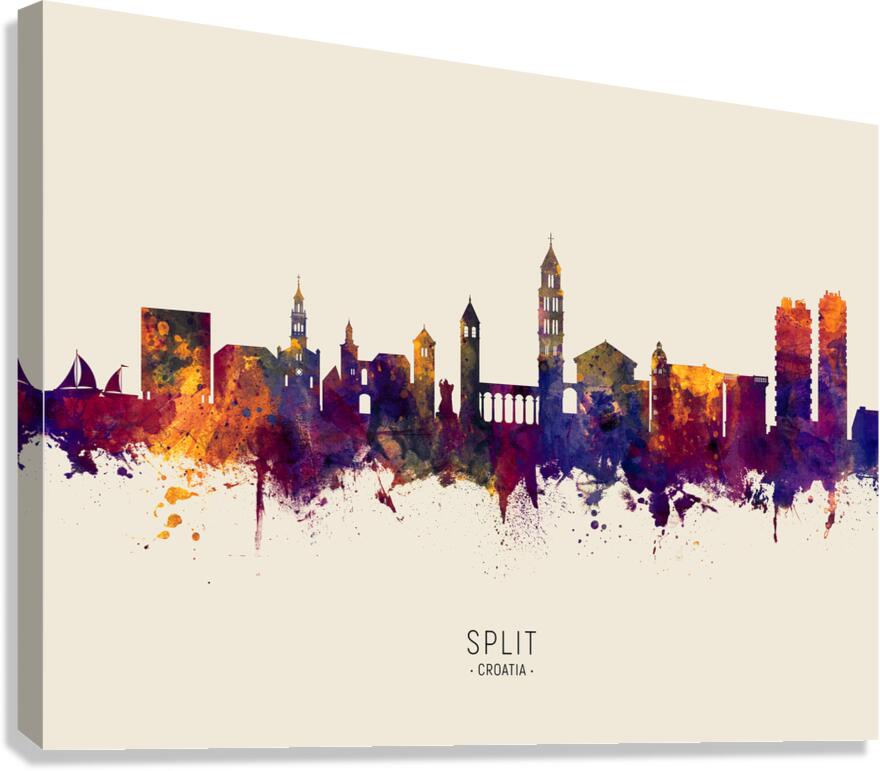 Split Croatia Skyline Canvas Print