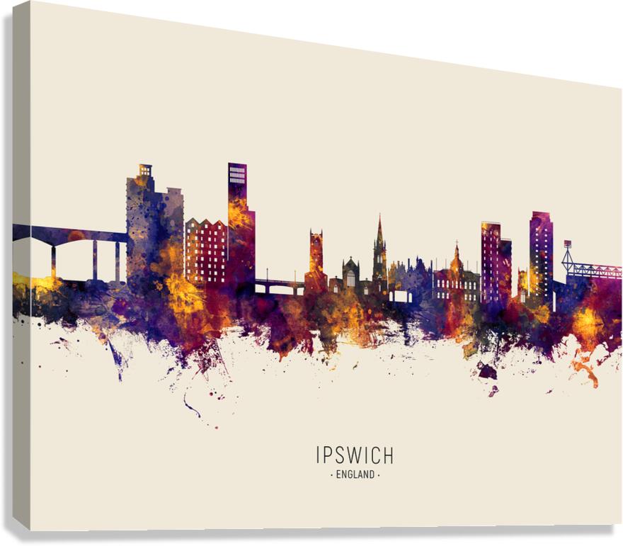 Ipswich England Skyline Canvas Print
