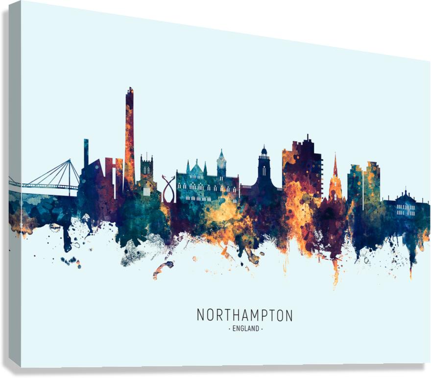 Northampton England Skyline Canvas Print
