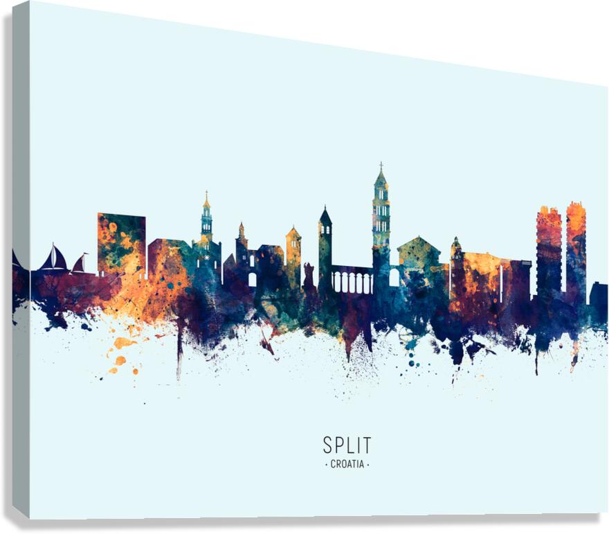 Split Croatia Skyline Canvas Print