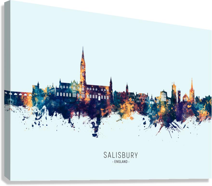 Salisbury England Skyline Canvas Print