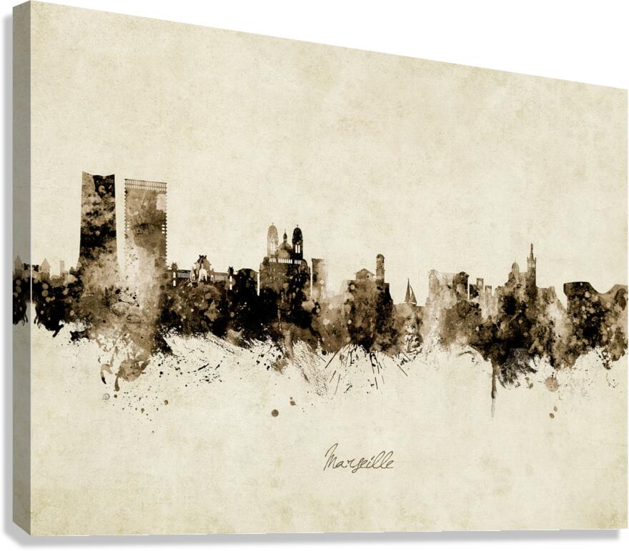 Marseille France Skyline Canvas Print
