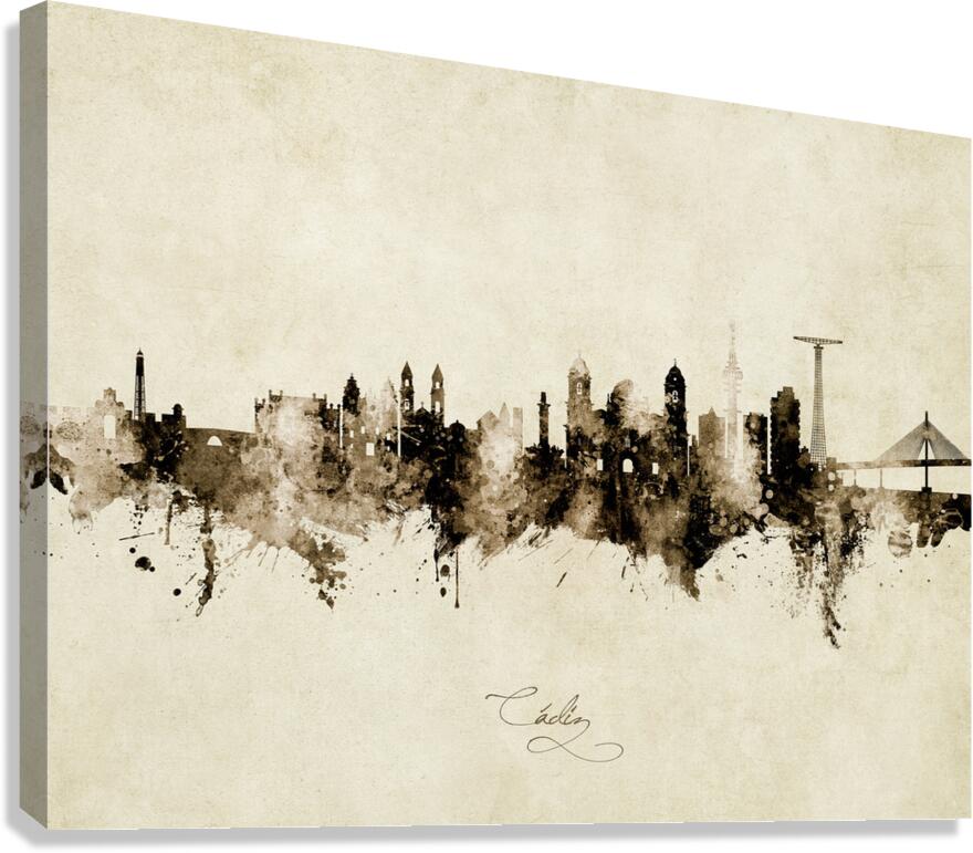 Cadiz Spain Skyline Canvas Print