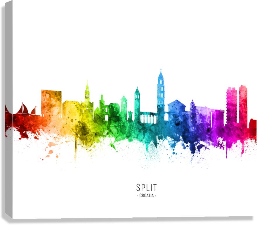 Split Croatia Skyline Canvas Print