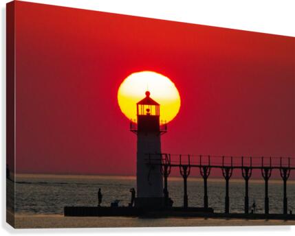 Dot the Lightouse Canvas Print