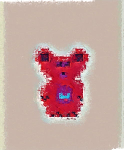 Enemy II Red Bear Print