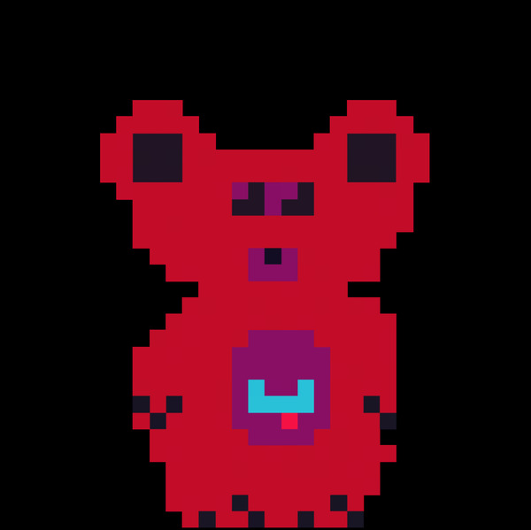 Red Bear Print