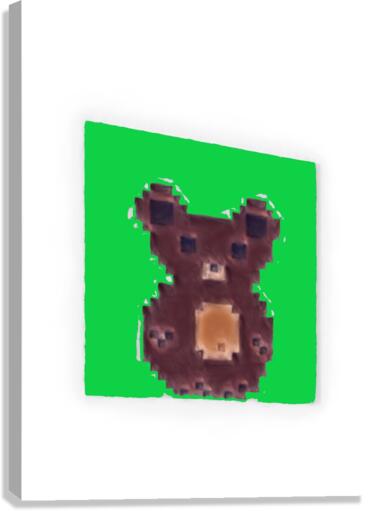 Brown Bear Green Canvas Print