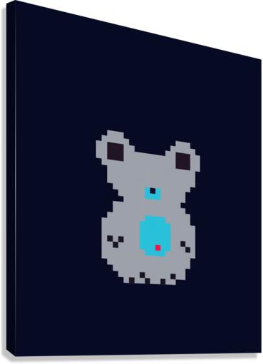 Enemy I Gray Dark Blu Canvas Print