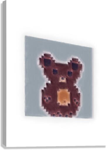Brown Bear Gray Canvas Print
