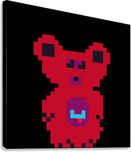 Red Bear Canvas Print
