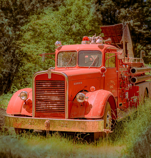 Firetruck Highway 38 by Alan Workman Fine Art Photography
