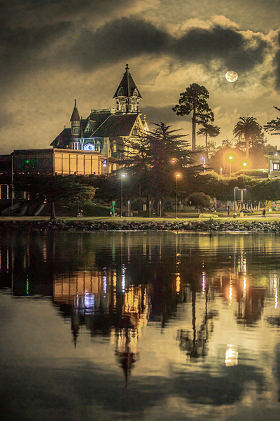 Walking in Moonlight...Carson Mansion by Alan Workman Fine Art Photography