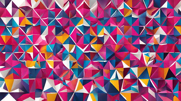 Kaleidoscopic Origami Tapestry by Kaveri Rangappa