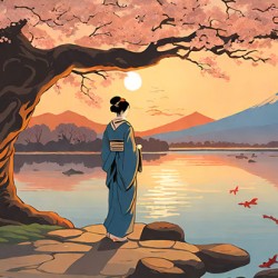 Evening Contemplation by Fuji