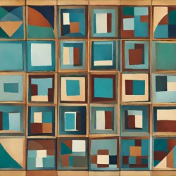 Geometric Mosaic in Earth Tones