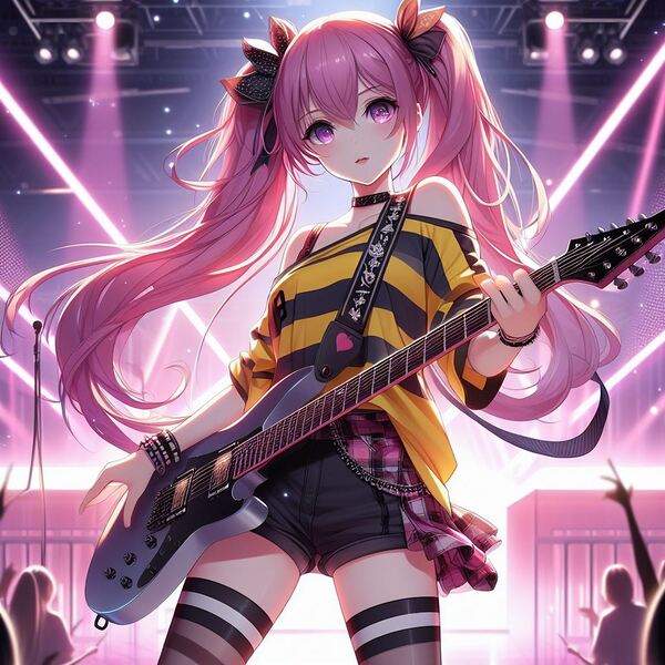 Beautiful Anime girl  in rock style  by oyizamarvellous@gmail com