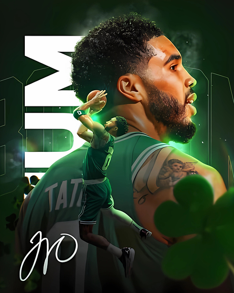  Jayson Tatum Baketball Print