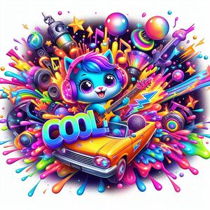 Neon Splashes: Ethereum of Hues and Riffs - CooL 