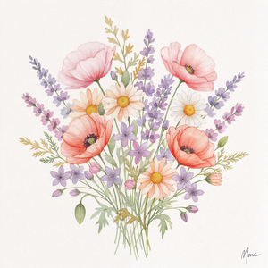 Wild Blooms – Watercolor Floral Bouquet