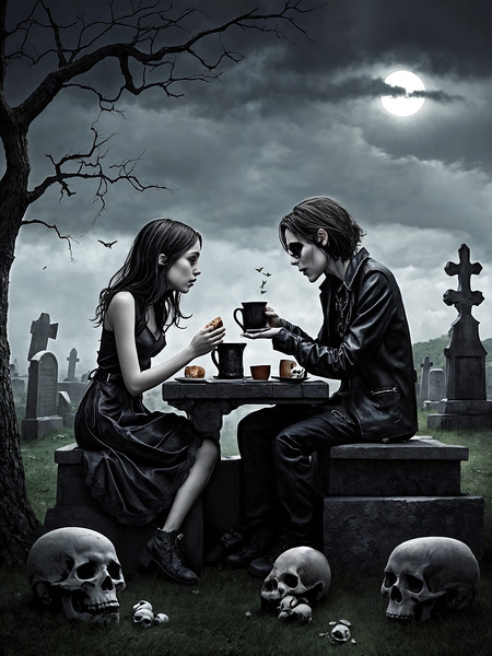 cemetery breakfast Print
