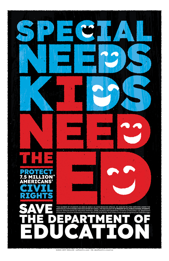 Special Need Kids Need the ED NO. 3 I NEED THE ED by Jeff Mellin Wall Art