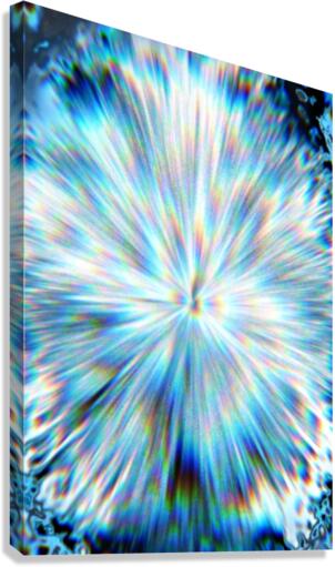 Exploding Blue Ice Star Canvas Print