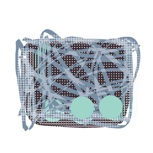 Jali with gray and mint
