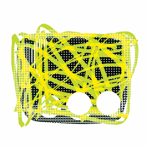 Jali with green and yellow