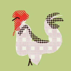 Dashing Rooster - green