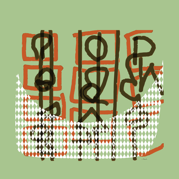 Kings Court - green  Print