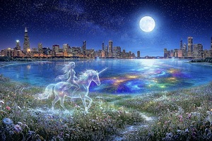 ‘Ethereal Moonlight Journey’ Digital Art
